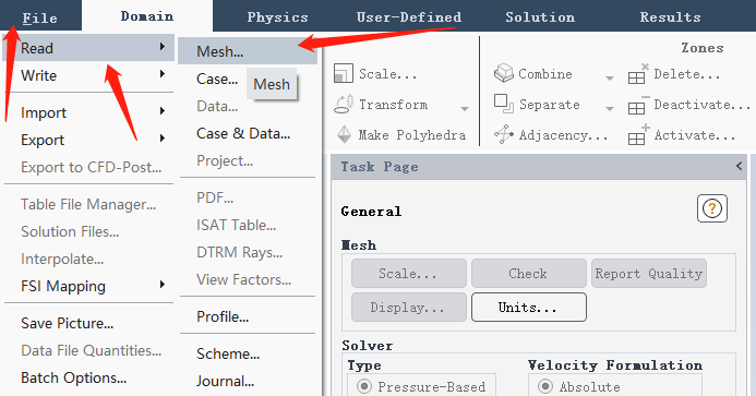Fluent中网格装配基础操作